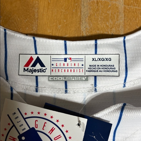 NWT Majestic Coolbase Chicago Cubs Pinstripe Jersey - Picture 6 of 10